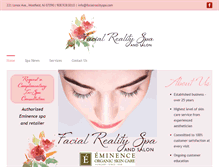 Tablet Screenshot of facialrealityspa.com